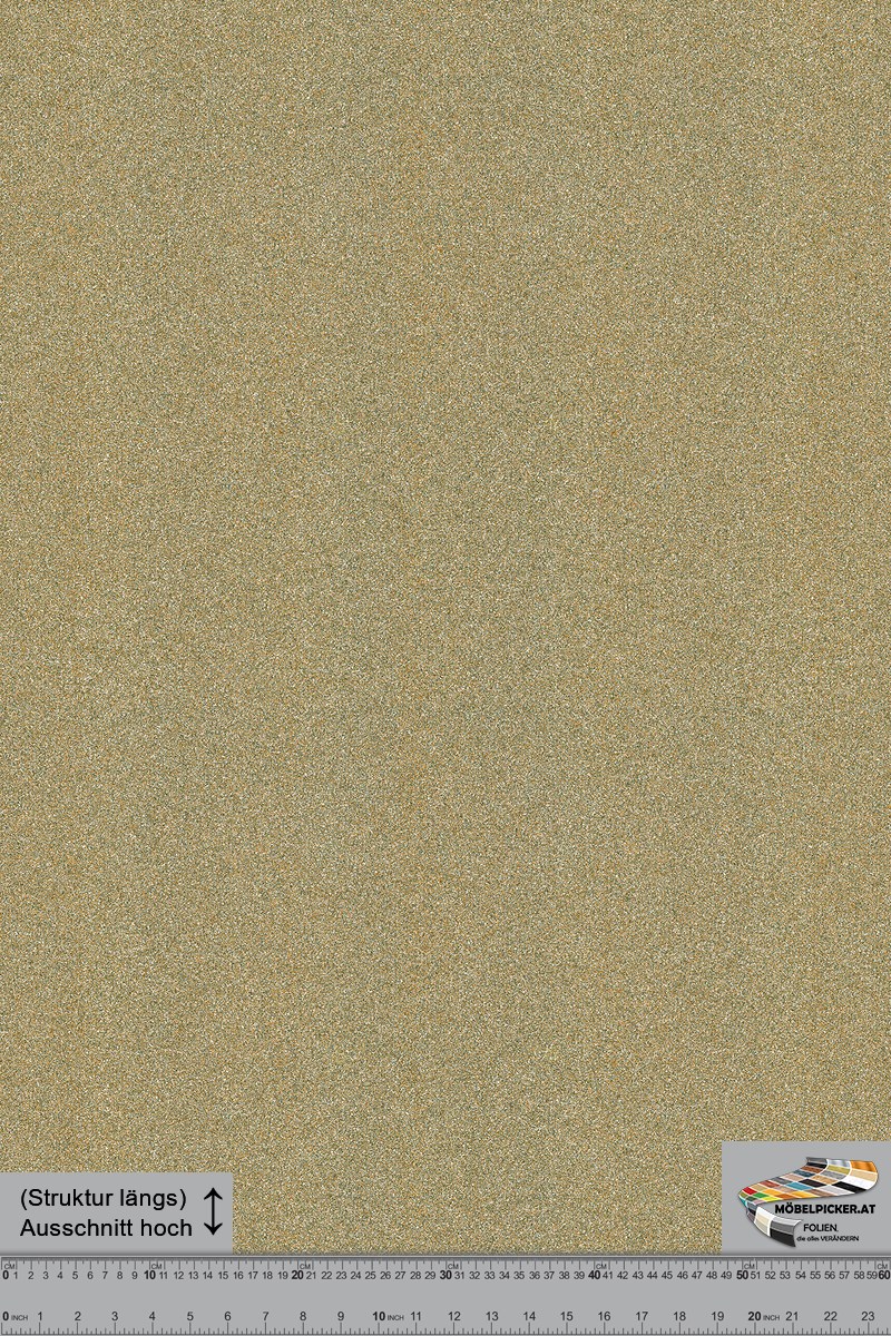 Glitterfolie Glitzer Champagner-Gold MPGLR19 für Auslagen, Geschäftslokale, Boutiquen, Bar, Restaurant