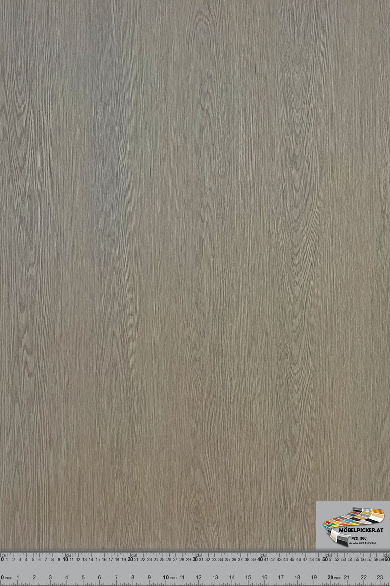 Holz: Eiche helles graubraun gemasert MPVPW721 Folie für Kästen, Fronten, Küchenfronten, Fliesen, Glas, Fensterrahmen, Trennwände, Raumtrenner
